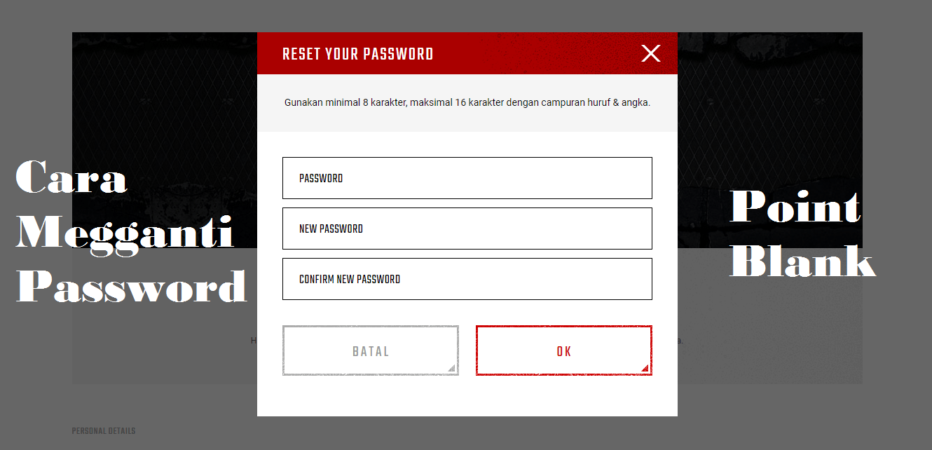 Cara Ganti Password PB (Point Blank) Zepetto Terbaru